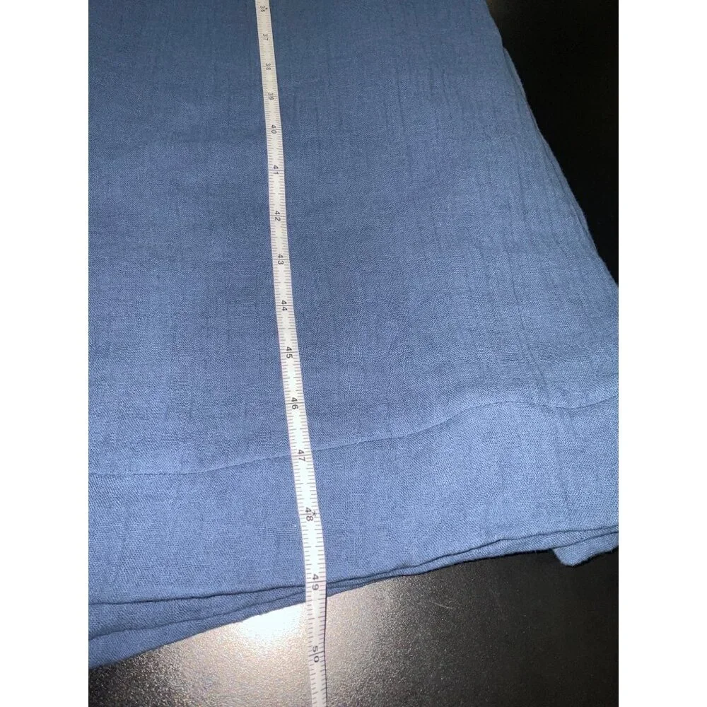 NATURAL LIFE Drew Shirt Dress Cotton Gauze Maxi Pockets in Blue size Small - Picture 12 of 14